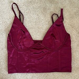 Red crop top